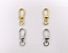 Cargar imagen en el visor de la galería, Cute Plain Key Chain Clasps in 18K Gold/Platinum Plated 10 PCS