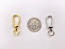 Cargar imagen en el visor de la galería, Cute Plain Key Chain Clasps in 18K Gold/Platinum Plated 10 PCS