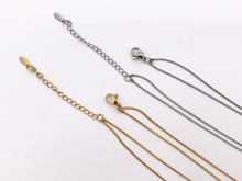 Load image into Gallery viewer, Delicate 2 Layer Dangle Necklace Gold/Silver Plated Stainless Steel Dainty Flexible Minimalist Finished Necklace 16" with Extension Link
