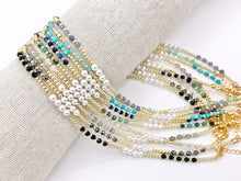 Cargar imagen en el visor de la galería, Delicate Assorted Stone Chokers 18K Gold Plated Hematite With Pearls Cute Choker Finished Necklace