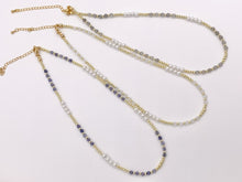 Cargar imagen en el visor de la galería, Delicate Assorted Stone Chokers 18K Gold Plated Hematite With Pearls Cute Choker Finished Necklace