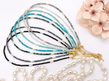 Cargar imagen en el visor de la galería, Delicate Assorted Stone Chokers 18K Gold Plated Hematite With Pearls Cute Choker Finished Necklace