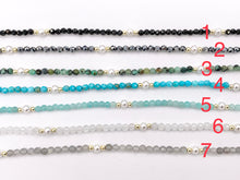 Cargar imagen en el visor de la galería, Delicate Assorted Stone Chokers 18K Gold Plated Hematite With Pearls Cute Choker Finished Necklace