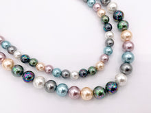 Cargar imagen en el visor de la galería, Delicate Dainty Minimalist Colorful Crystal Pearl Finished Necklace with Gold Plated Copper Findings 16" + 2" Extension 1 PC