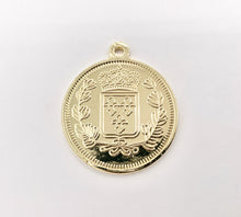 Cargar imagen en el visor de la galería, 25mm Republique Francaise Token Coin Pendant in 18K Gold plated Copper 8 PCS