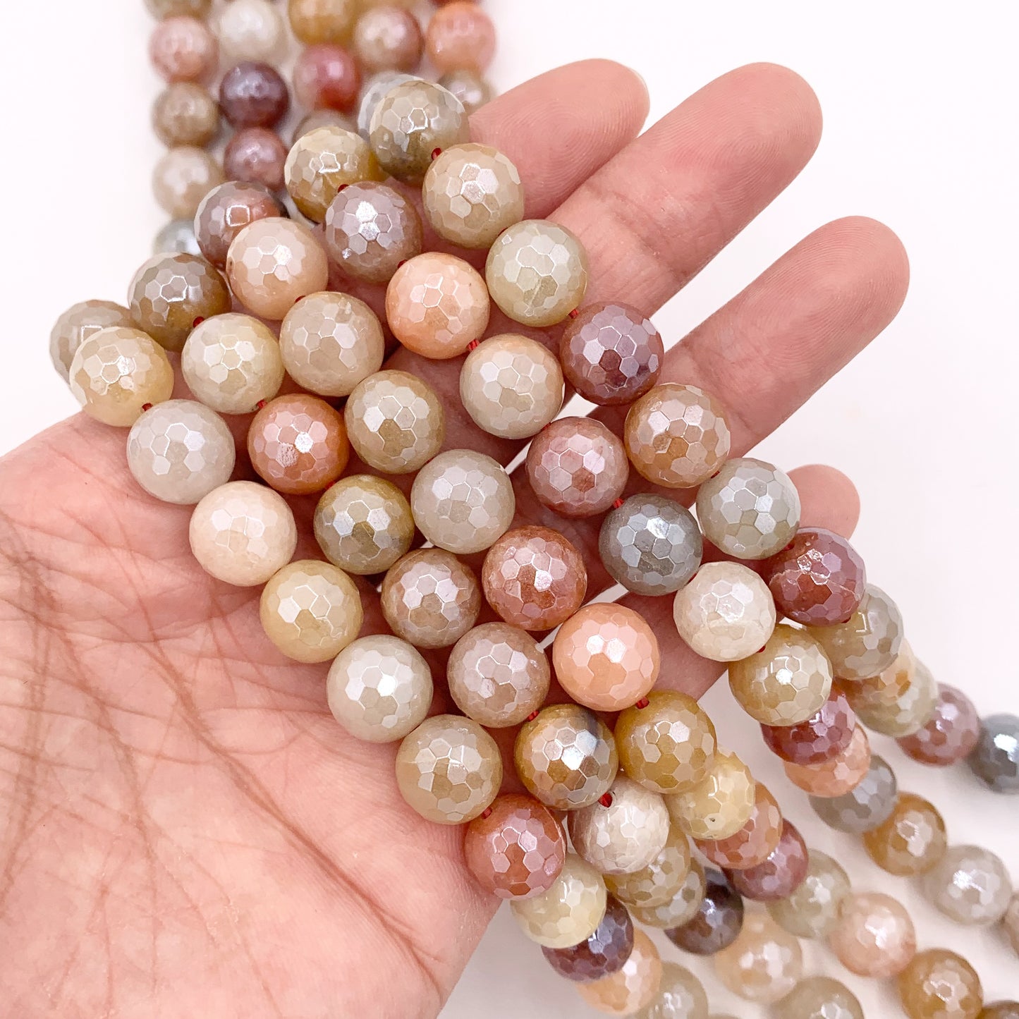 Mystic Electroplated Quartzose Jade Shiny Faceted Round Beads 6mm 8mm 10mm 12mm 15"