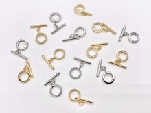 Cargar imagen en el visor de la galería, Real Gold 18K and Platinum Plated Toggle Over Copper 10 SETS