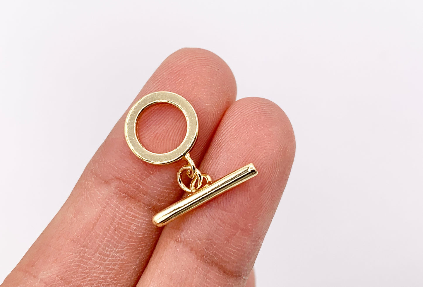 Real Gold 18K and Platinum Plated Toggle Over Copper 10 SETS