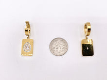 Load image into Gallery viewer, Stainless Steel CZ Pave Rectangle Earrings Huggies in 18K Gold/Silver plated Stainless Steel 3 PAIRS