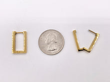 Load image into Gallery viewer, Stainless Steel Rectangle Earrings Huggies in 18K Gold/Silver plated Stainless Steel 3 PAIRS