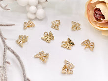 Cargar imagen en el visor de la galería, Enamel & CZ Pave Butterfly Pendant Charm in Real Gold 18K Plated Over Copper 10 PCS