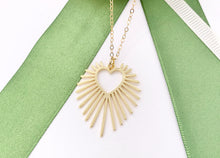 Load image into Gallery viewer, Large Heart Blast Pendant Charm in Real Gold 18K Plated Over Stainless Steel 8 PCS