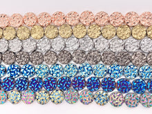 Cargar imagen en el visor de la galería, 10mm Hematite Hammered Coin Beads Jewelry Making Around 15"-16" Price for 1 Strand