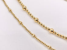 Load image into Gallery viewer, Delicate Puffy Heart Beaded Necklace Gold Plated Copper Dainty Flexible Minimalist Finished Necklace 16" with Extension Link 1 PC