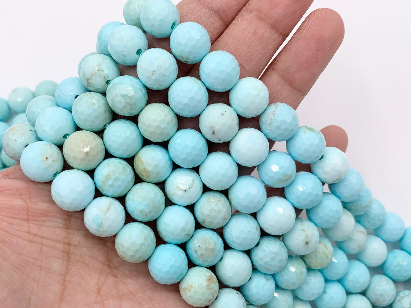 Natural Magnesite Light Blue Color Smooth Round Beads 6mm 8mm 10mm 1 Strand