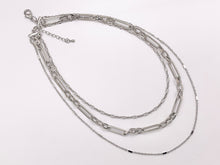Load image into Gallery viewer, Maximalist 3 Layers Paperclip Chain Necklace in 18K Gold/Silver Plated Copper Necklace with Extension Link