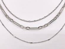 Load image into Gallery viewer, Maximalist 3 Layers Paperclip Chain Necklace in 18K Gold/Silver Plated Copper Necklace with Extension Link
