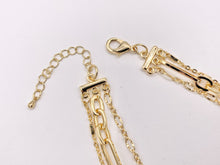 Load image into Gallery viewer, Maximalist 3 Layers Paperclip Chain Necklace in 18K Gold/Silver Plated Copper Necklace with Extension Link