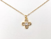 Load image into Gallery viewer, Dainty Mini Flower Quatrefoil Clover Pave Charms in Real Gold 18K Plated Micro CZ Over Brass 10 PCS