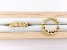 Load image into Gallery viewer, Dainty Cute Simple Stackable CZ Pave Beaded Minimalist 18K Gold Plated Ring 6 PCS