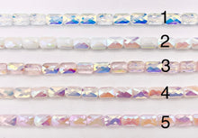 Cargar imagen en el visor de la galería, 6x9mm High Quality Crystal Rectangle Faceted Shiny AB Color Crystal Beads Strand Available in 10 Colors 1 Strand
