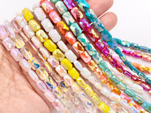 Cargar imagen en el visor de la galería, 6x9mm High Quality Crystal Rectangle Faceted Shiny AB Color Crystal Beads Strand Available in 10 Colors 1 Strand
