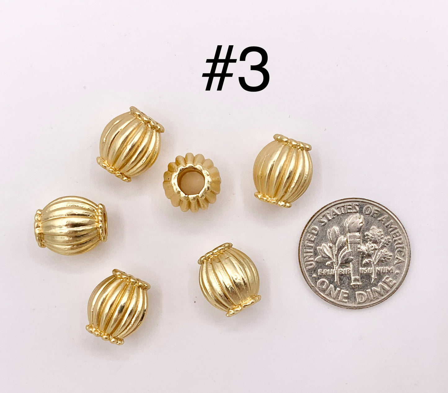 Pewter Matte Gold Spacer Beads Small Space Beads in 3 Styles Tube Spacers Pumpkin Spacers Charm Holder Spacers