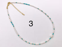 Cargar imagen en el visor de la galería, Delicate Magnesite and Black Spinel Stone With Mother of Pearl Beaded Chokers 18K Gold Plated Copper Cute Choker Finished Necklace 16"