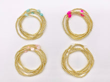 Cargar imagen en el visor de la galería, 18K Gold Plated Hematite Shell Cross Dainty Stretchy Bracelet 1 piece