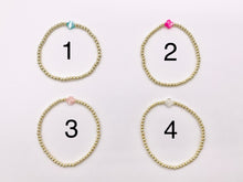 Cargar imagen en el visor de la galería, 18K Gold Plated Hematite Shell Cross Dainty Stretchy Bracelet 1 piece