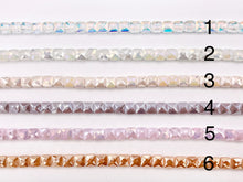 Cargar imagen en el visor de la galería, 6mm High Quality Crystal Square Faceted Shiny AB Color Crystal Beads Strand Available in 22 Colors 1 Strand