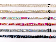 Cargar imagen en el visor de la galería, 6mm High Quality Crystal Square Faceted Shiny AB Color Crystal Beads Strand Available in 22 Colors 1 Strand