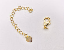 Cargar imagen en el visor de la galería, 18K Gold Plated 2 inch Extender Chain with Lobster Clasp Component for Jewelry 20 PCS
