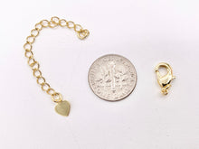 Cargar imagen en el visor de la galería, 18K Gold Plated 2 inch Extender Chain with Lobster Clasp Component for Jewelry 20 PCS