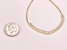 Load image into Gallery viewer, Dainty Baguette Cut CZ Pave Rhinestone Box Chain Dainty Slide Adjustable Bracelets 4 pcs