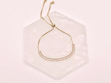 Load image into Gallery viewer, Dainty Baguette Cut CZ Pave Rhinestone Box Chain Dainty Slide Adjustable Bracelets 4 pcs