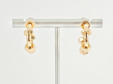 Load image into Gallery viewer, Screw Nut Bolt Style Earring Hoops in 18K Gold Plated Copper 3 pairs