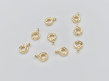 Load image into Gallery viewer, Circle Charm Findings Beading Supplies in 18K Gold/Silver Plated Copper 50 pcs