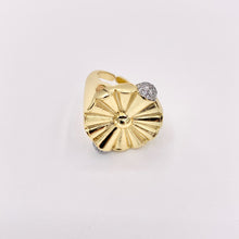 Cargar imagen en el visor de la galería, Anillo circular de concha de abulón, anillo frontal abierto ajustable de concha blanca rosa en cobre chapado en oro real de 18 quilates, 5 piezas