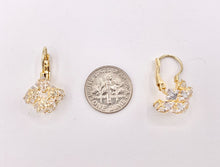 Cargar imagen en el visor de la galería, 3D Cube Square Rhinestone Lever Back Earrings in 18K Gold/Silver plated Copper 3 pairs