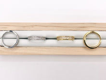 Load image into Gallery viewer, Simple Ring Band in Cubic Zirconia Rhinestone Adjustable Rings Bands in 18K Gold or Silver Plated Copper 6 pcs