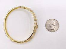 Load image into Gallery viewer, Beautiful Bypass Nail Spike Bracelets in Real Gold 18K Plated Copper Fancy Push Open Snap Bracelets 1 pc