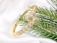 Load image into Gallery viewer, Beautiful Bypass Nail Spike Bracelets in Real Gold 18K Plated Copper Fancy Push Open Snap Bracelets 1 pc