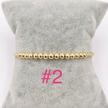 Cargar imagen en el visor de la galería, Dainty Stretch Flexible Beaded Rhinestone Bracelet Cuffs in Real Gold 18K Plated Copper 1 pcs