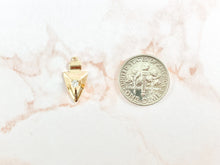 Load image into Gallery viewer, Copy of Gold Arrow Head Charms with CZ Pave in 18k Gold plated Copper 10pcs
