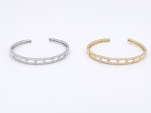 Load image into Gallery viewer, Double Layer CZ Pave Geometric Rhinestone Style Bracelet Cuffs Real Gold/Platinum 18K Plated Copper 1 pc