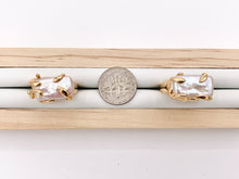 Load image into Gallery viewer, Freshwater Pearl Rings in 18K Real Gold Plated Copper Adjustable Statement Ring 4 pcs