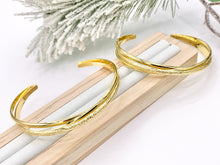 Cargar imagen en el visor de la galería, Layered Twist Bracelet Cuffs in Real Gold 18K Plated Copper 3pcs