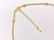 Load image into Gallery viewer, 18K Gold Plated Copper Rice Nugget Oval Snake Link Chain Finished Necklace 3 pcs