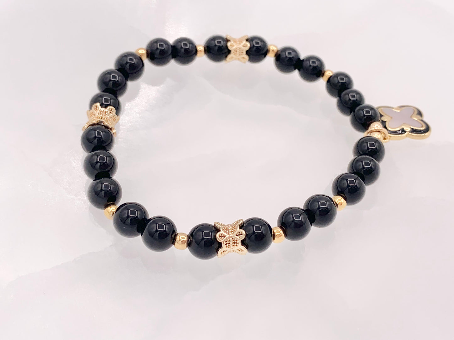 Exquisite Floral Spacer Beads | Real Gold 18K Plated Tiny 6mm Spacer Beads Over Brass for Jewelry Making 12 pcs